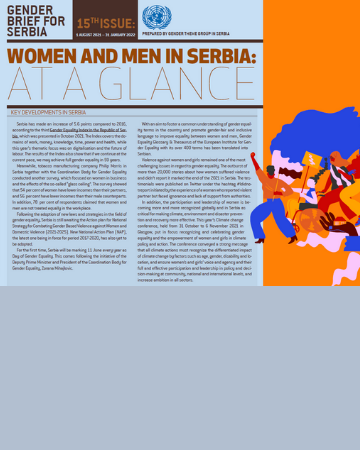 Women and Men in Serbia: At a Glance